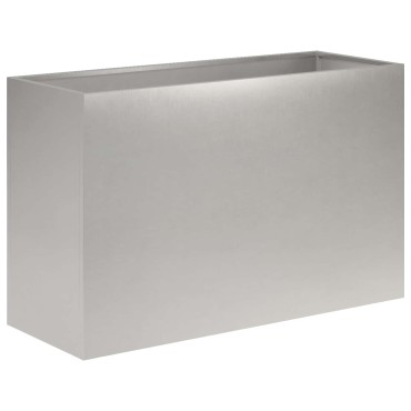 vidaXL Γλάστρα Κήπου 2 τμχ. Ασημί 80 x 30 x 40 εκ Ανοξείδωτο Ατσάλι