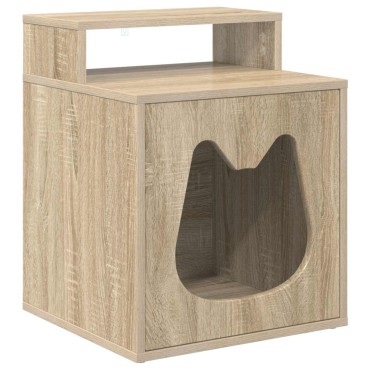 vidaXL Σπίτι Γάτας Sonoma 42,5 x 40 x 53,5 εκ Επεξεργασμένο Ξύλο