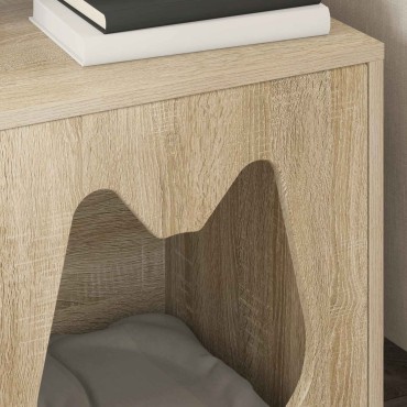 vidaXL Σπίτι Γάτας Sonoma 42,5 x 40 x 53,5 εκ Επεξεργασμένο Ξύλο