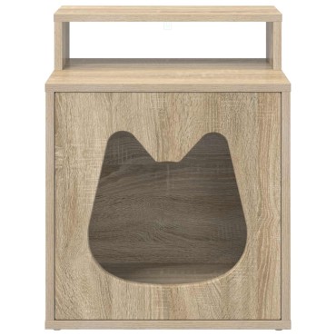 vidaXL Σπίτι Γάτας Sonoma 42,5 x 40 x 53,5 εκ Επεξεργασμένο Ξύλο