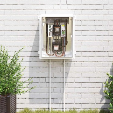 vidaXL Ντουλάπι Ελέγχου Γκρι 47 x 17,5 x 50 εκ ΑΒΣ Πλαστικό
