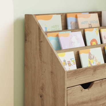 vidaXL Βιβλιοθήκη Παιδιών με συρτάρι Artisan Oak 60x29,5x69 εκ 1 τεμ.