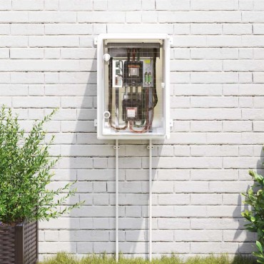 vidaXL Ντουλάπι Ελέγχου Γκρι 42 x 19,5 x 50 εκ ΑΒΣ Πλαστικό