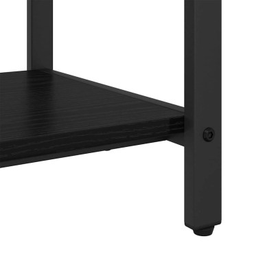 vidaXL Κρεμάστρα Μαύρη Δρυς 95 x 34 x 184 εκ Επεξεργασμένο ξύλο