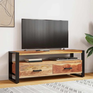 vidaXL Έπιπλο Τηλεόρασης 120x35x45cm Μασίφ Ξύλο με Φινίρισμα Sheesham