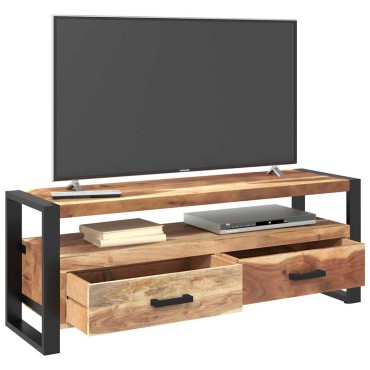 vidaXL Έπιπλο Τηλεόρασης 120x35x45cm Μασίφ Ξύλο με Φινίρισμα Sheesham