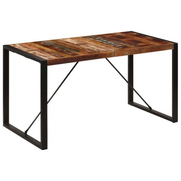 vidaXL Τραπεζαρία 140x70x75cm από Μασίφ Ανακυκλωμένο Ξύλο 1 τεμ.