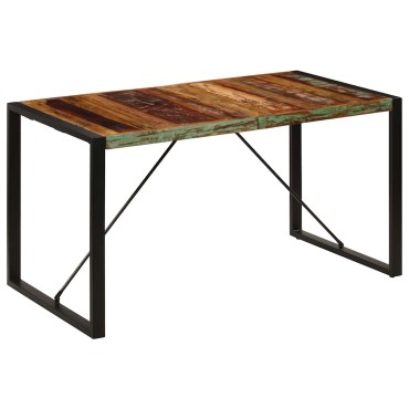 vidaXL Τραπεζαρία 140x70x75cm από Μασίφ Ανακυκλωμένο Ξύλο 1 τεμ.