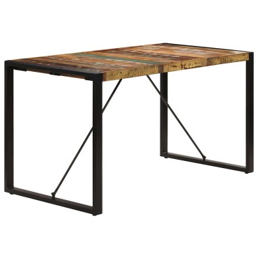 vidaXL Τραπεζαρία 140x70x75cm από Μασίφ Ανακυκλωμένο Ξύλο 1 τεμ.