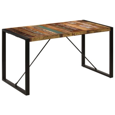 vidaXL Τραπεζαρία 140x70x75cm από Μασίφ Ανακυκλωμένο Ξύλο 1 τεμ.
