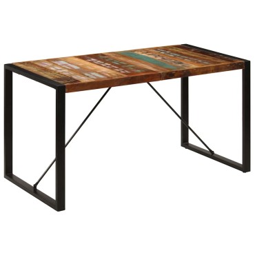 vidaXL Τραπεζαρία 140x70x75cm από Μασίφ Ανακυκλωμένο Ξύλο 1 τεμ.