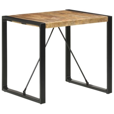 vidaXL Τραπεζαρία 80x80x75cm από Ακατέργαστο Ξύλο Μάνγκο 1 τεμ.