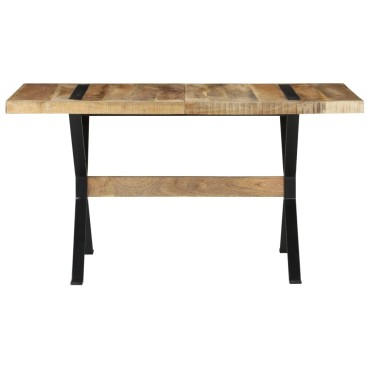 vidaXL Τραπεζαρία 140x70x76cm από Ακατέργαστο Ξύλο Μάνγκο 1 τεμ.