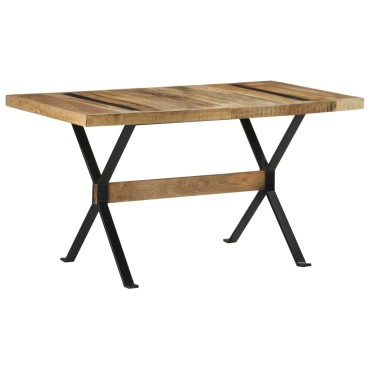 vidaXL Τραπεζαρία 140x70x76cm από Ακατέργαστο Ξύλο Μάνγκο 1 τεμ.