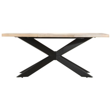 vidaXL Τραπεζαρία 180x90x76cm από Μασίφ Ξεβαμμένο Ξύλο Μάνγκο 1 τεμ.