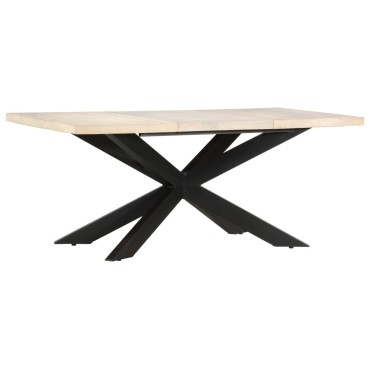 vidaXL Τραπεζαρία 180x90x76cm από Μασίφ Ξεβαμμένο Ξύλο Μάνγκο 1 τεμ.