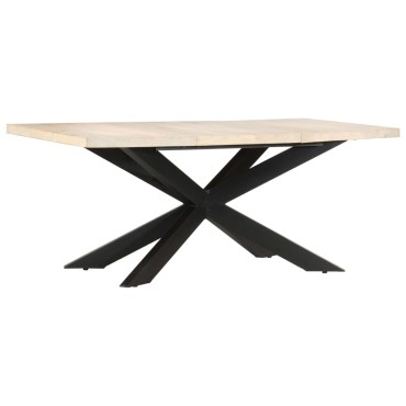 vidaXL Τραπεζαρία 180x90x76cm από Μασίφ Ξεβαμμένο Ξύλο Μάνγκο 1 τεμ.