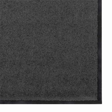 vidaXL Χαλάκι Εξώπορτας Ανθρακί και Μαύρο 90 x 150 cm 100% Πολυαμίδιο