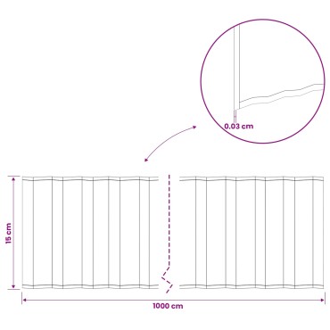 vidaxl Περίγραμμα γκαζόν 10 μ x 15 εκ Γαλβανισμένος Χάλυβας Ασημί