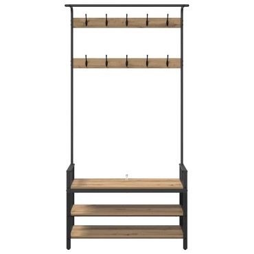 vidaXL Κρεμάστρα Artisan Δρυς 95 x 34 x 184 εκ Επεξεργασμένο ξύλο