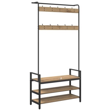 vidaXL Κρεμάστρα Artisan Δρυς 95 x 34 x 184 εκ Επεξεργασμένο ξύλο