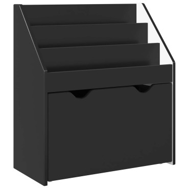 vidaXL Βιβλιοθήκη Παιδιών Μαύρο 60x29,5x69cm Επεξεργασμένο Ξύλο 1 τεμ.