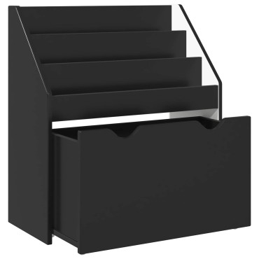 vidaXL Βιβλιοθήκη Παιδιών Μαύρο 60x29,5x69cm Επεξεργασμένο Ξύλο 1 τεμ.
