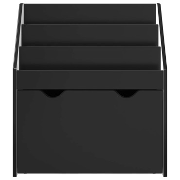 vidaXL Βιβλιοθήκη Παιδιών Μαύρο 60x29,5x69cm Επεξεργασμένο Ξύλο 1 τεμ.