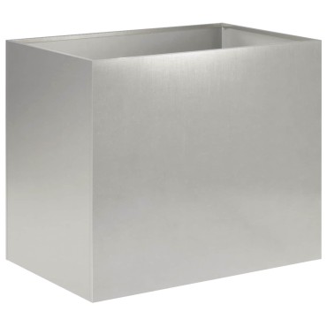 vidaXL Γλάστρα Κήπου Ασημί 50 x 40 x 50 εκ Ανοξείδωτο Ατσάλι