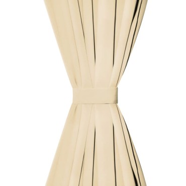 vidaXL Κουρτίνες με Θηλιές 2 τεμ. Μπεζ 140x225cm από Microsatin