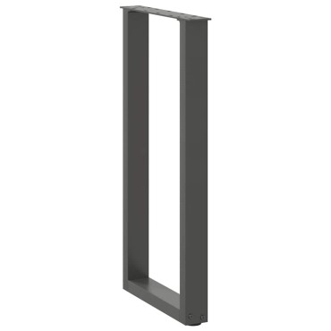 vidaXL Πόδια Κονσόλας 2 τεμ. σε σχήμα U, Ανθρακί 28x(72-73)cm από Ατσάλι