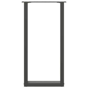 vidaXL Πόδια Κονσόλας 2 τεμ. σε σχήμα U, Ανθρακί 28x(72-73)cm από Ατσάλι