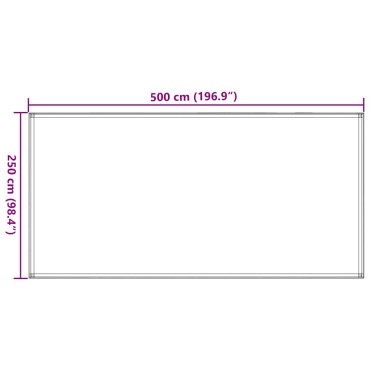 vidaXL Χαλί Σκηνής Ανθρακί / Λευκό 250 x 500 εκ.