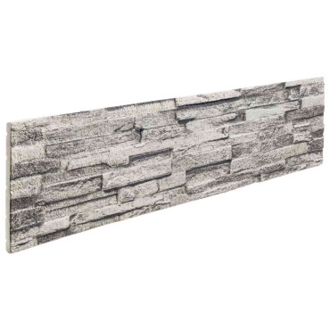 vidaXL Πάνελ τοίχου 10 τμχ. 100 x 25 cm Ανοιχτό γκρι Αφρός EPS