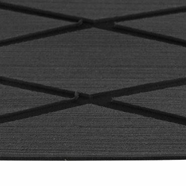 vidaXL Ματ Σκάφους Ριγέ Σκούρο Γκρι και Μαύρο 190 x 70 εκ EVA