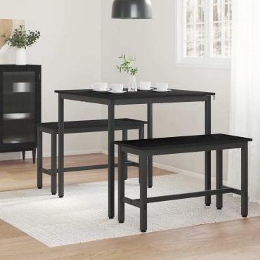 vidaXL Τραπεζαρίες 80x80x75cm ΜΕΤΑΛΛΟ τετράγωνο