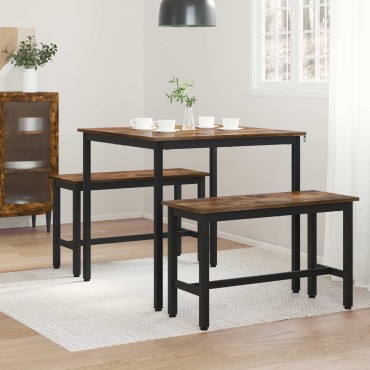 vidaXL Τραπεζαρίες 80x80x75cm Επεξεργασμένο Ξύλο τετράγωνο