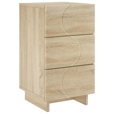 vidaXL Κομοδίνο Sonoma Δρυς 33,5x34,5x60cm Επεξεργασμένο Ξύλο 1 τεμ.