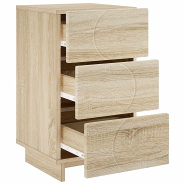 vidaXL Κομοδίνο Sonoma Δρυς 33,5x34,5x60cm Επεξεργασμένο Ξύλο 1 τεμ.
