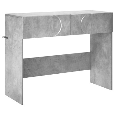 vidaXL Κονσόλα Γκρι Σκυροδέματος 96,5x38x75cm Επεξεργασμένο ξύλο
