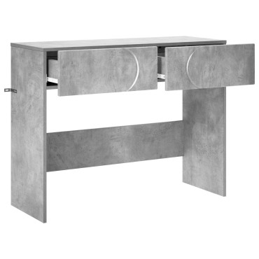 vidaXL Κονσόλα Γκρι Σκυροδέματος 96,5x38x75cm Επεξεργασμένο ξύλο