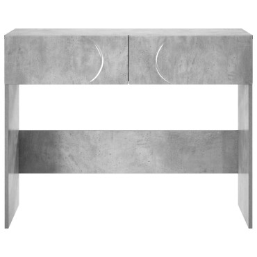 vidaXL Κονσόλα Γκρι Σκυροδέματος 96,5x38x75cm Επεξεργασμένο ξύλο