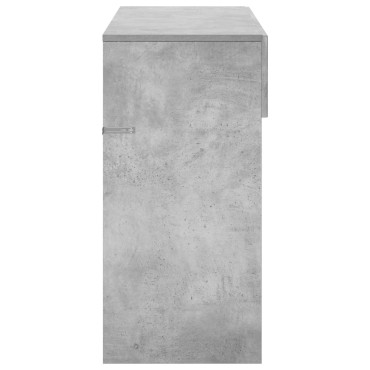 vidaXL Κονσόλα Γκρι Σκυροδέματος 96,5x38x75cm Επεξεργασμένο ξύλο