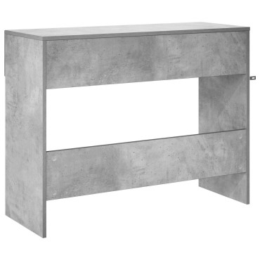 vidaXL Κονσόλα Γκρι Σκυροδέματος 96,5x38x75cm Επεξεργασμένο ξύλο