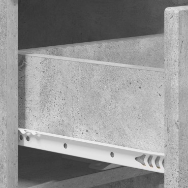 vidaXL Κονσόλα Γκρι Σκυροδέματος 96,5x38x75cm Επεξεργασμένο ξύλο