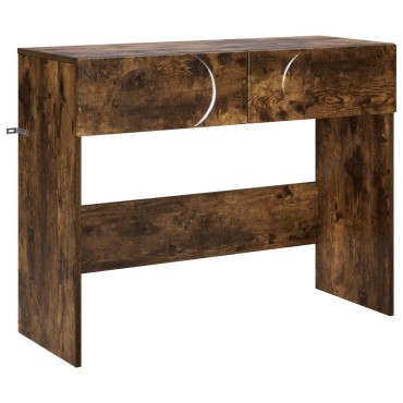 vidaXL Κονσόλα Καπνισμένο Ξύλο Δρυός 96,5x38x75cm