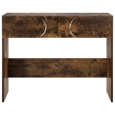 vidaXL Κονσόλα Καπνισμένο Ξύλο Δρυός 96,5x38x75cm