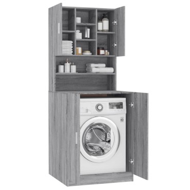 vidaXL Έπιπλο Πλυντηρίου Γκρι sonoma από Επεξεργασμένο Ξύλο