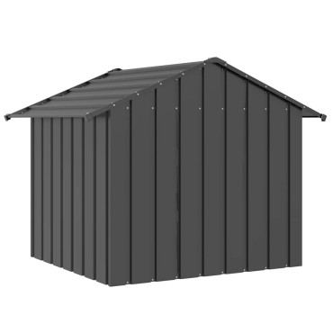 vidaXL Σπιτάκι σκύλου με οροφή 131x101x102 cm Γαλβανισμένος χάλυβας