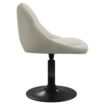 vidaXL Σκαμπό Μπαρ Κρεμ Βελούδινο 46x44x(62,5-77,5)cm 1 τεμ.